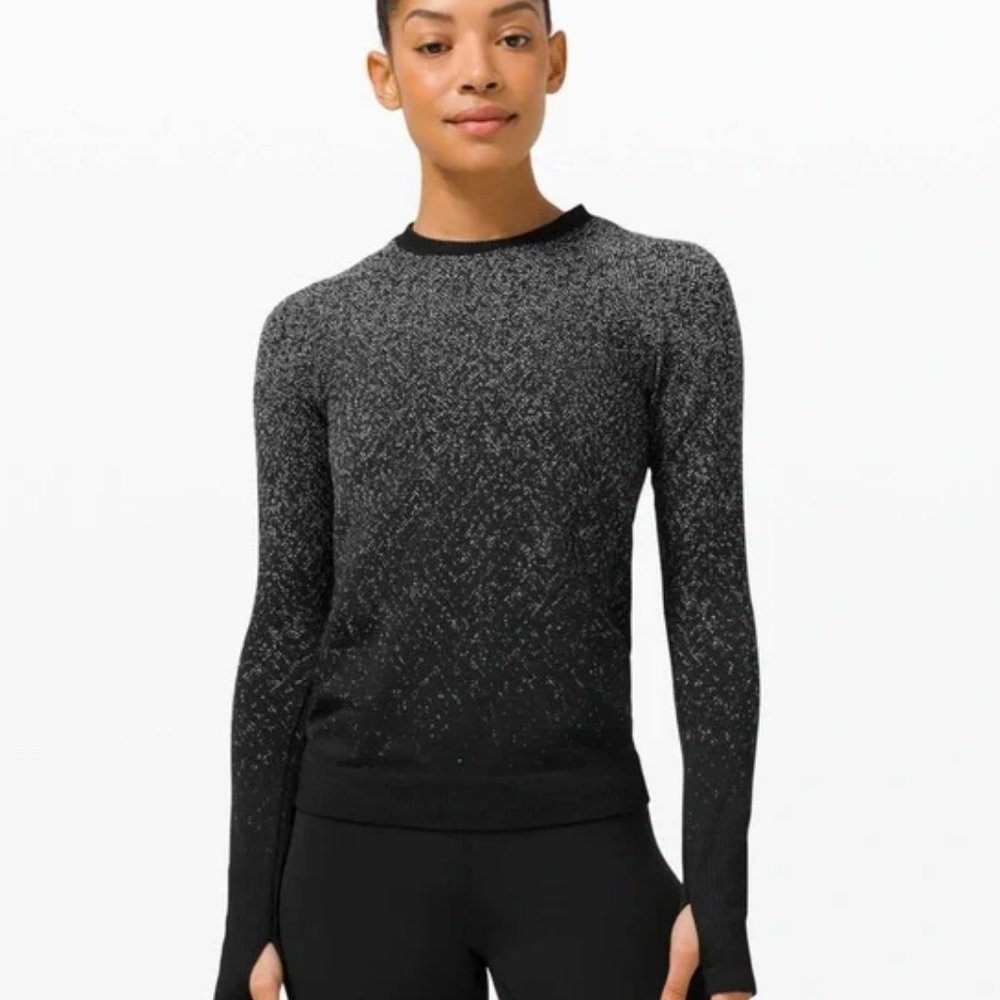 Lululemon Black RestLess Pullover long sleeve thermal sweater